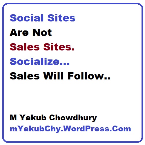 social sites are not sales sites